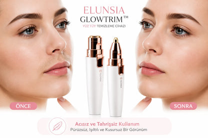Elunsia GlowTrim™ 2 Başlıklı LED Yüz Tüy Temizleyici
